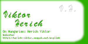 viktor herich business card